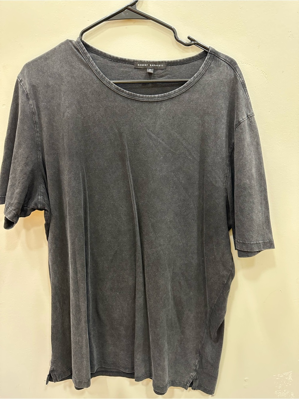 Robert Barakett Washed Charcoal Short-Sleeve Crewneck Tee
